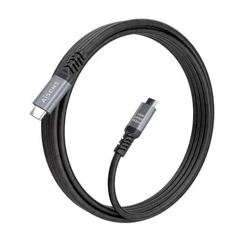 Cable USB 3.2 Gen2 Aluminio 10Gbps 8K@30Hz 5A 100W E-Mark, Tipo USB-C/M-USB-C/M, Negro, 4.0m - Imagen 2