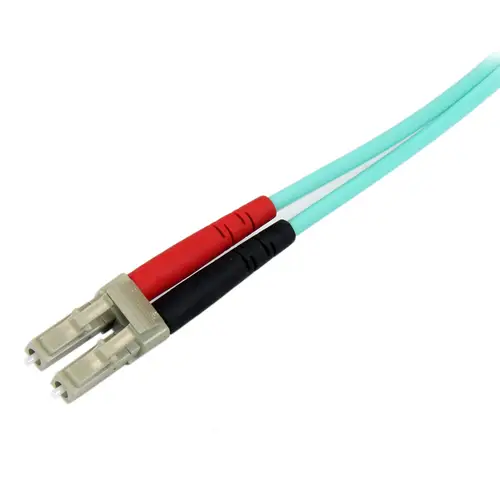 Cable de 2m de Fibra Óptica Multimodo OM3 LC a SC UPC - Full Duplex 50/125µm - para Redes de 100G - LOMMF/VCSEL - Pérdida Baja al Insertar <0.3dB - Cable LSZH - Imagen 3