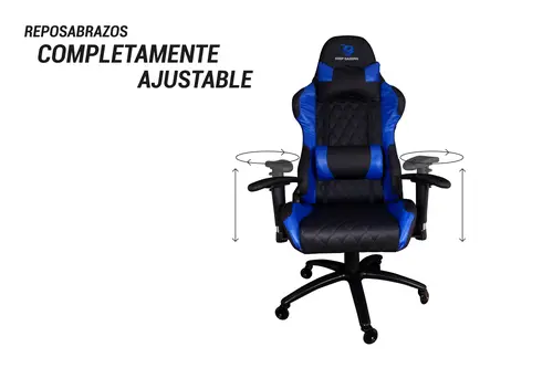 Deep Command II Silla para videojuegos de PC Asiento acolchado Negro, Azul - Imagen 4