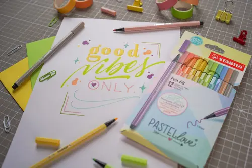 Pen 68 rotulador Medio Beige, Azul, Verde, Verde claro, Naranja, Pastel, Melocotón, Violeta, Amarillo 12 pieza(s) - Imagen 5