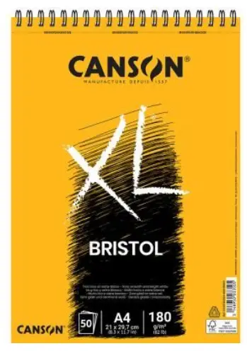 XL Bristol Bloc de hojas de papel para bellas artes 50 hojas