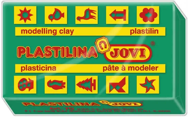 CAJA 30 PASTILLAS PLASTILINA 50 G - VERDE OSCURO JOVI 7011
