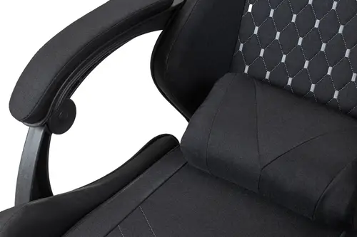 SILLA GAMER MARS GAMING MGCXFGRB NEGRA RECLINABLE REPOSABRAZOS AJUSTABLE REPOSAPIES COJINES ACABADO TEXTIL - Imagen 11
