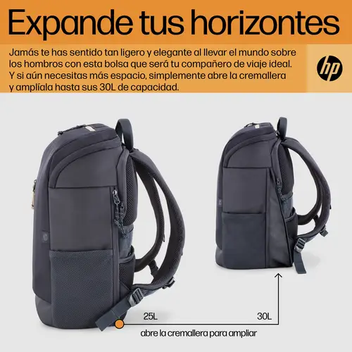 Mochila para portátil Travel de 15,6 pulgadas y 25 litros gris hierro - Imagen 8