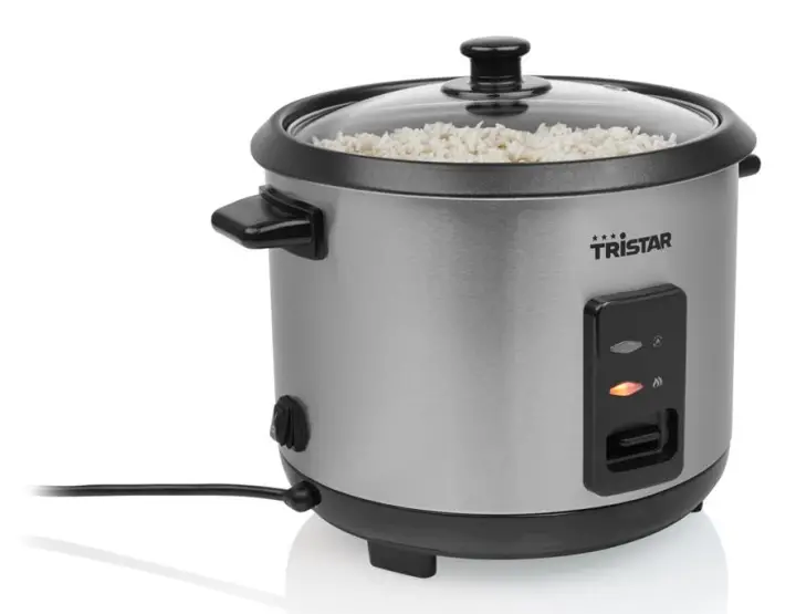 RK-6147 arrocera 1,5 L 500 W Negro, Plata