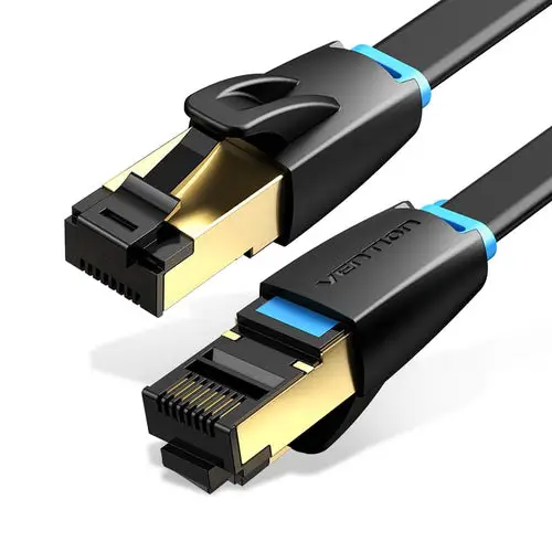 IKCBH cable de red Negro 2 m Cat8 Plano