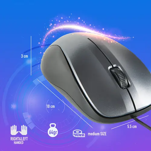 CREW ratón Oficina Ambidextro USB tipo A Óptico 1200 DPI - Imagen 8