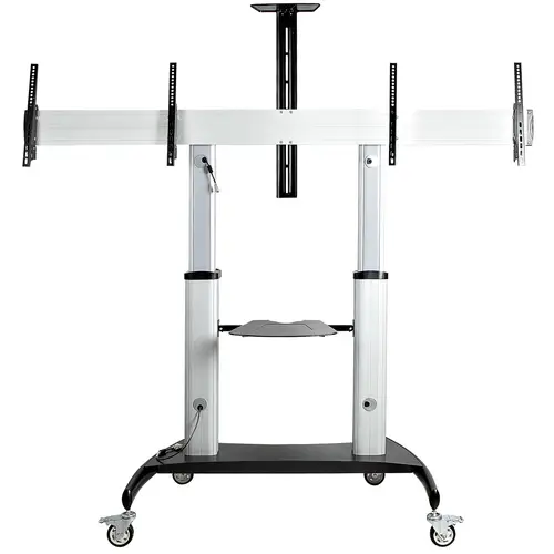 STNDMTVDUO soporte para TV 152,4 cm (60") Negro, Plata - Imagen 2