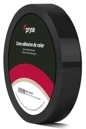 CINTA ADHESIVA PRYSE OPP 19x63 NEGRO - Pack de 6 unidades