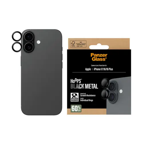 PanzerGlass Camera Protec. iPhone 17-16-16Plus Neg - Imagen 2
