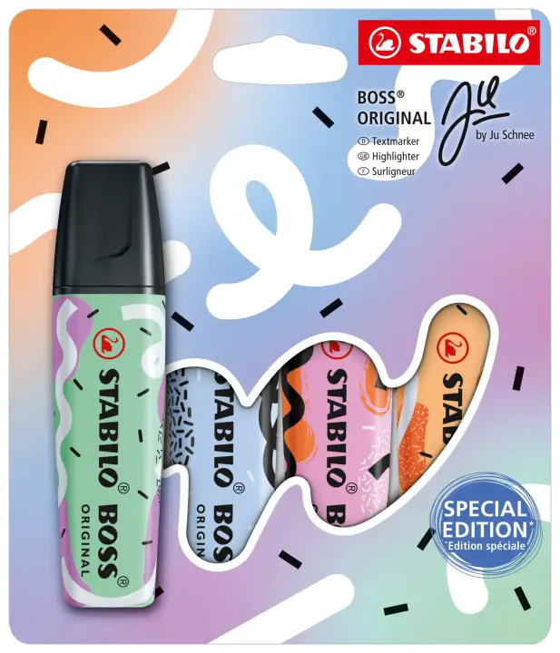BOSS ORIGINAL marcador 4 pieza(s) Punta de cincel Azul, Fucsia, Menta, Naranja