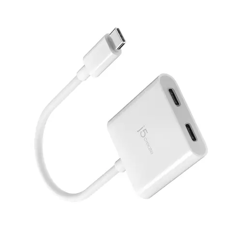 JCA164 0,1 m USB Tipo C Blanco - Imagen 2