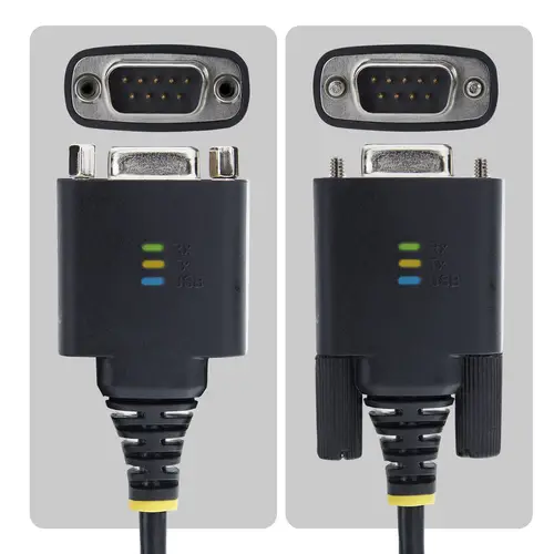 Cable Adaptador USB-C a Serie de 30cm - Chipset FTDI - Retención COM - Tipo C a RS232 DB9 Macho - LEDs de Estado - DB9 Con Tuercas y Tornillos de Fijación Intercambiables - Imagen 4