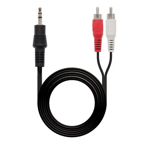 10.24.0305 cable de audio 5 m 3,5mm 2 x RCA Negro - Imagen 3