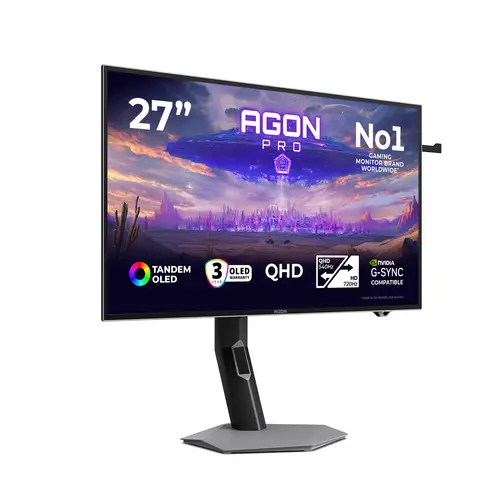 AGON PRO AGP277QKDC pantalla para PC 67,3 cm (26.5") 2560 x 1440 Pixeles Quad HD OLED Gris - Imagen 1