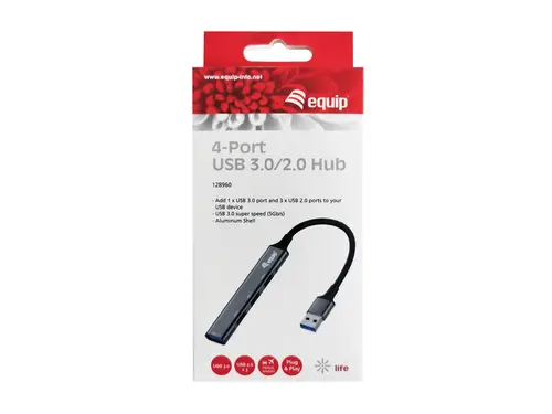 128960 hub de interfaz USB 3.2 Gen 1 (3.1 Gen 1) Type-A 5000 Mbit/s Negro, Gris - Imagen 4