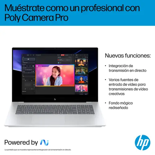 OmniBook 7 Laptop Next Gen AI 17-dc0001nsx Copilot+ PC Intel Core Ultra 5 226V Portátil 43,9 cm (17.3") Pantalla táctil Full HD 16 GB LPDDR5x-SDRAM 1 TB SSD Wi-Fi 6E (802.11ax) Windows 11 Home Plata - Imagen 10