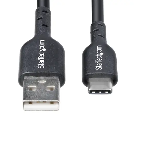 Cable Cargador USB-A a USB-C de 3m - Cable Adaptador USB-A a USB Tipo C - 3A - Cable de Carga y Sincronización - USB 2.0 - Recubrimiento de TPE - M/M - Negro - Imagen 6