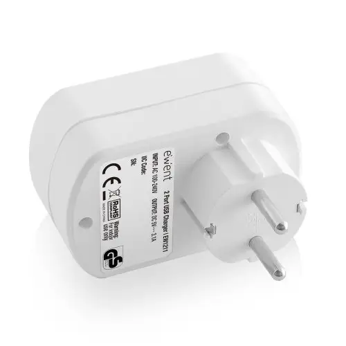 EW1211 cargador de dispositivo móvil Smartphone, Tableta Blanco Corriente alterna Interior - Imagen 1