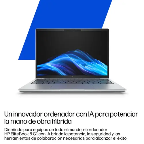 EliteBook 8 G1i Intel Core Ultra 5 225H Portátil 40,6 cm (16") WUXGA 16 GB DDR5-SDRAM 512 GB SSD Wi-Fi 7 (802.11be) Windows 11 Pro AI PC Plata - Imagen 6