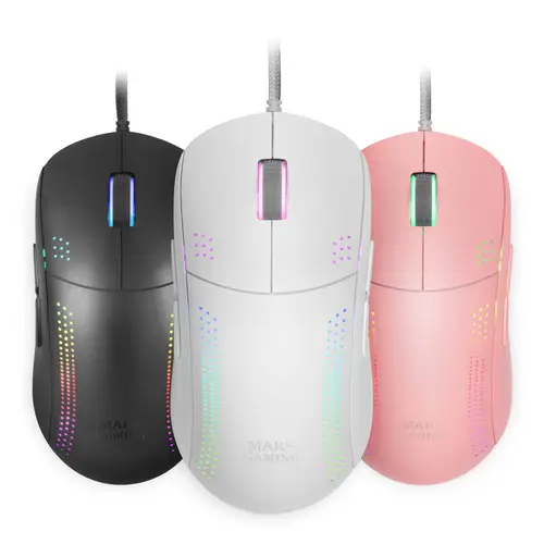 MMPROW, Ratón Ambidiestro Ultra-Ligero, RGB Chroma, Óptico 32000 DPI, Blanco - Imagen 7
