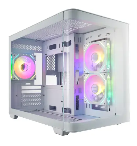 S380-WA Carcasa Mini Tower mITX, mATX Blanco ARGB - Imagen 1