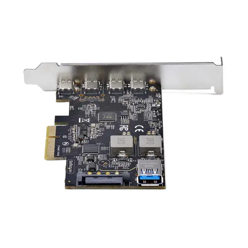 Tarjeta PCIe de 5 Puertos USB de 10Gbps 4x USB-C / 1x USB-A - Hub Concentrador Interno USB 3.2 de 10Gbps - Tarjeta PCI Express 4 Puertos USB Tipo C 1 Puerto USB-A - Windows/Mac/Linux - Imagen 4