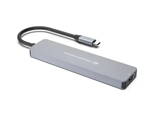DONN28G base para portátil y replicador de puertos Alámbrico USB 3.2 Gen 1 (3.1 Gen 1) Type-C Gris - Imagen 4