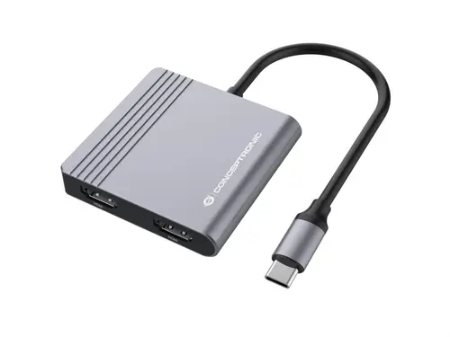 DONN13G base para portátil y replicador de puertos Alámbrico USB 3.2 Gen 1 (3.1 Gen 1) Type-C Gris - Imagen 2