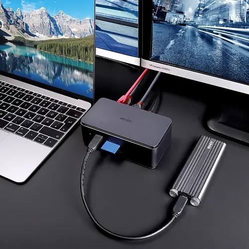 43372 base para portátil y replicador de puertos Acoplamiento USB4 Antracita - Imagen 5
