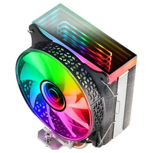 MCPU-VR Negro, Disipador CPU, Doble Espejo Infinito ARGB, 4 Heatpipes HCT, TDP 180W, Ventilador Ultra-silencioso PWM 12cm - Imagen 2