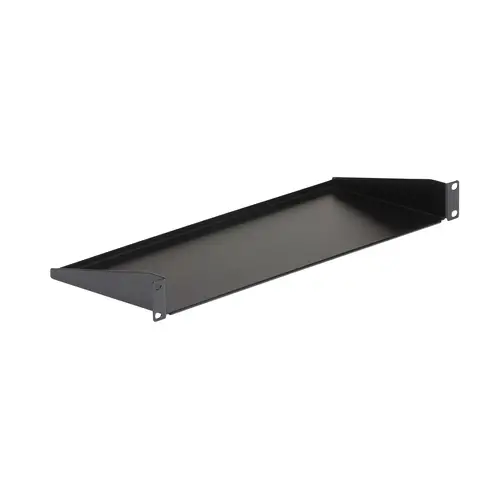 Bandeja Estante Fijo Voladizo Universal 1U de 19" Pulgadas para Rack Armario de Servidores - en Acero - Capacidad de 15kg - 7" (180mm) de Profundidad - Negro - Imagen 2