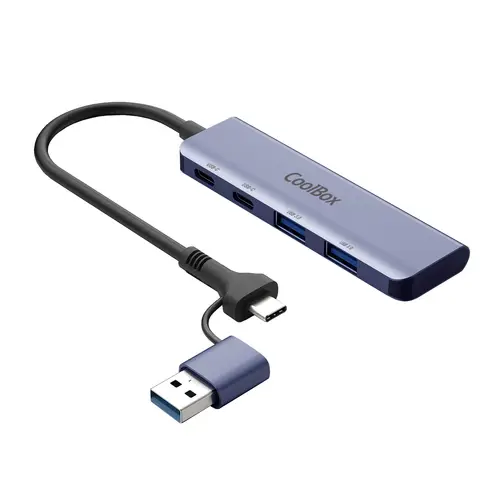 HUB4 LITE USB-C/A 4 PUERTOS 2USB-C Y 2USB-A 3.2 GEN1 ALUMINIO - Imagen 2