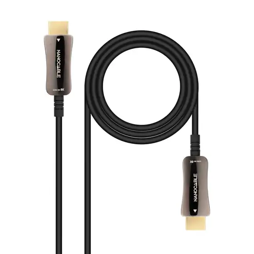 Cable HDMI V2.1 AOC 8K@60Hz 4K@120Hz 48Gbps A/M-A/M, Negro, 15 m - Imagen 1