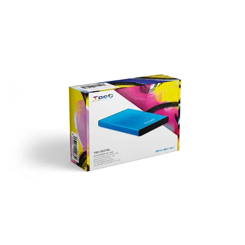 TQE-2527BL caja para disco duro externo Caja de disco duro (HDD) Negro, Azul 2.5" - Imagen 8