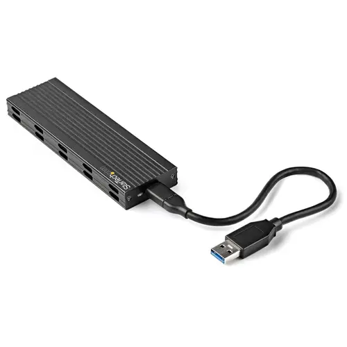 Caja Externa USB-C de 10Gbps a NVMe M.2 or SSD SATA M.2 - Carcasa de Aluminio Portátil para SSD NGFF M.2 PCIe/SATA - con Cables USB C y USB A - USB Tipo C - Soporta 2230/2242/2260/2280 - Imagen 3