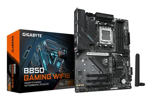 B850 GAMING WIFI6 Placa Base - Procesadores AMD Ryzen Serie 9000, VRM digital de 6+2+2 fases, hasta 8200MHz DDR5 (OC), 1xPCIe 5.0 + 2xPCIe 4.0 M.2, LAN GbE, WIFI 6, USB 3.2 Gen 2 - Imagen 1