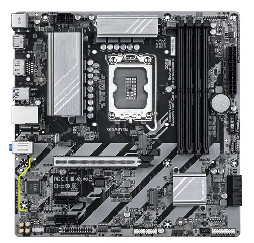 B860M D3HP Placa base - CPUs Intel Core Ultra, VRM de 4+1+2+1 fases, hasta 9066MHz DDR5, 2xPCIe 4.0 M.2, LAN GbE, USB 3.2 Gen 1 - Imagen 2