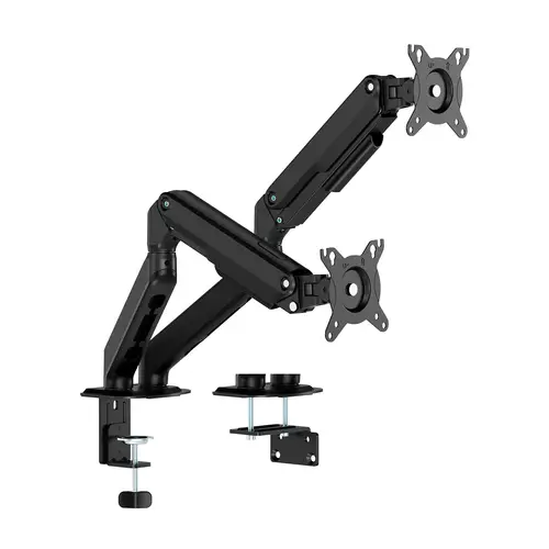 AISENS Soporte de Mesa Eco Contrapeso Giratorio e Inclinable para Monitor TV 9kg  3 Pivotes  2 Brazos  de 17 32  Negro