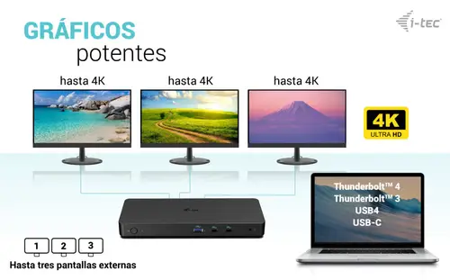 USB-C Triple Display Docking Station Gen 2 Pro + Power Delivery 100W - Imagen 8