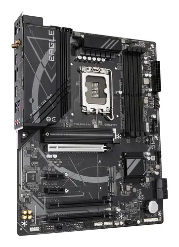Z790 EAGLE AX Placa base - Soporta CPUs Intel Core de 14ª generación, VRM digital de 12+1+1 fases, hasta 7600MHz DDR5 (OC), 3xPCIe 4.0 M.2, Wi-Fi 6E, LAN de 2.5GbE, USB 3.2 Gen 2 - Imagen 3