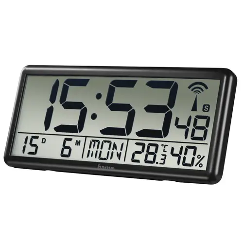 Jumbo Reloj digital Rectángulo Negro - Imagen 2