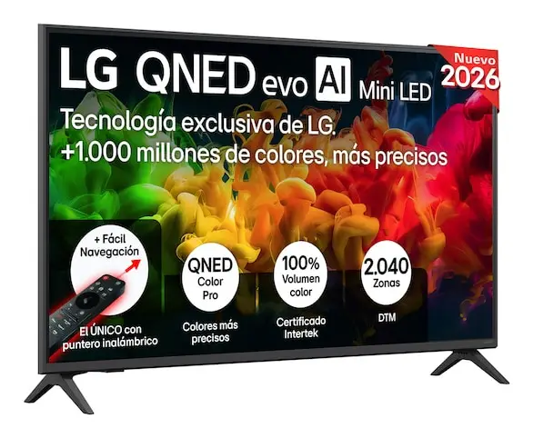 QNED evo AI MiniLED 43QNED81B6C.AEU Televisor 109,2 cm (43") 4K Ultra HD Smart TV Wifi Negro
