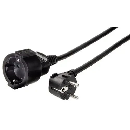 Cable con enchufe de 10 metros, seguro, resistente, color negro - Imagen 1