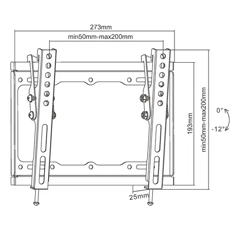 650408 Soporte de pared para TV inclinable de 23"-43 - Imagen 4