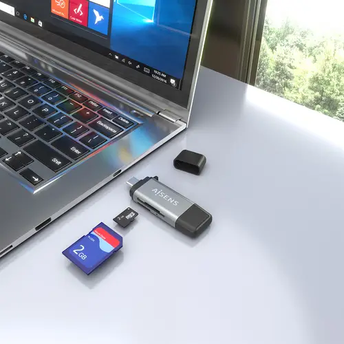 Lector De Tarjetas SD, Micro SD, MMC, Rs-MMC, MMC Micro, USB-A y USB-C, Gris - Imagen 5