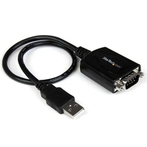 Cable Profesional de 0,3m USB a Puerto Serie Serial RS232 DB9 con Retención del Puerto COM - Imagen 1