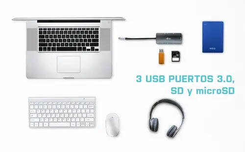 Metal USB-C Nano Dock 4K HDMI + Power Delivery 100 W - Imagen 10