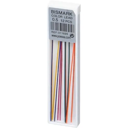 BISMARK ESTUCHE DE 12 MINAS 0,5MM COLORES SURTIDOS