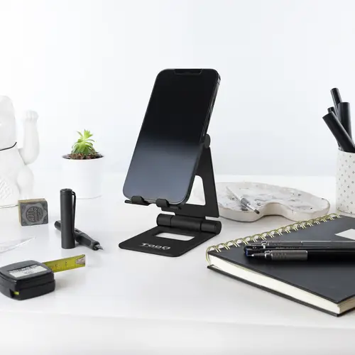 Soporte de sobremesa ajustable para teléfono / tablet hasta 10, Negro - Imagen 10